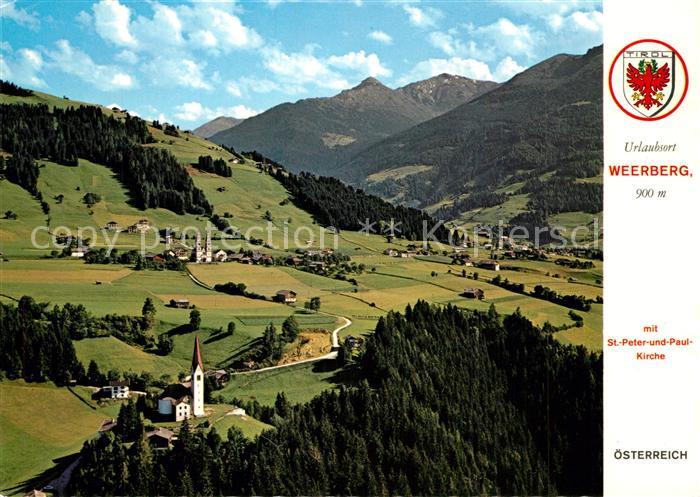 Weerberg Peter und Paul Kirche Fliegeraufnahme