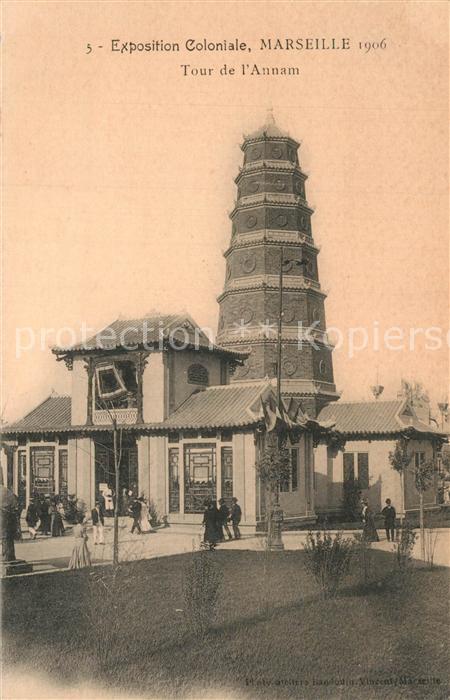 Exposition Coloniale Marseille 1906 Tour de l'Annam
