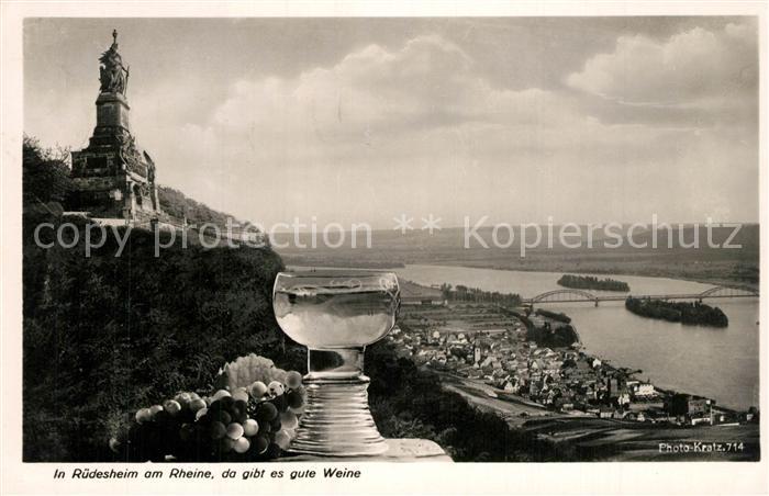 Foto Kratz Nr. 714 R?desheim Wein Trauben