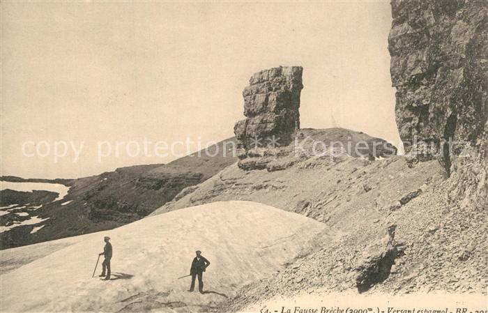 Bergsteigen Klettern La Fausse Breche Versant Espagnol