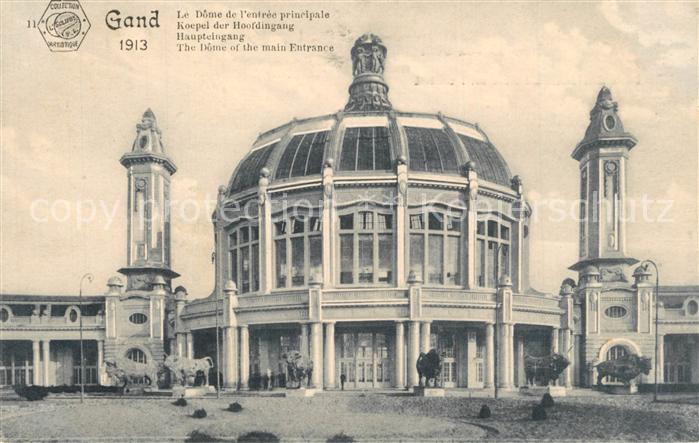 Exposition Internationale Gand 1913 Dome de l'entree principale