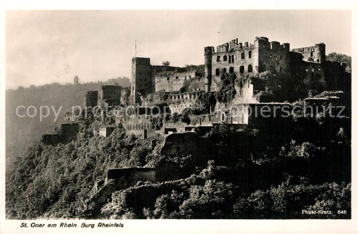 Foto Kratz Nr. 648 St. Goar Burg Rheinfels