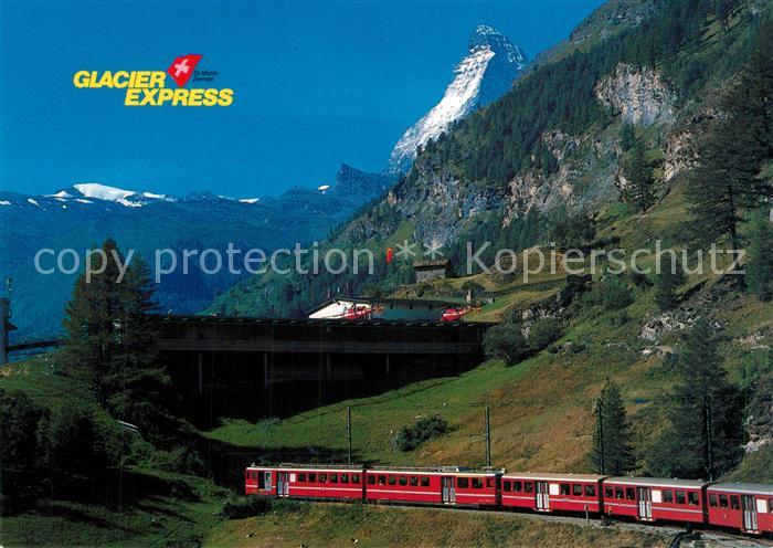 Eisenbahn Glacier-Express Zermatt Matterhorb Mont Cervin