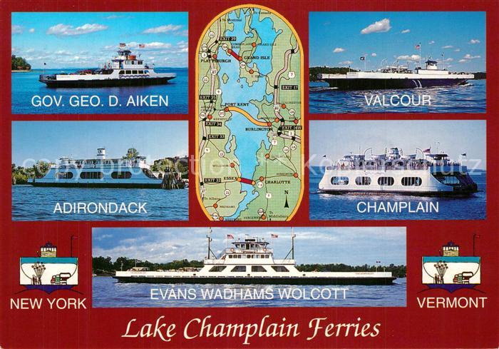 Schiffe Ships Navires Lake Champlain Ferries Valcour Adirondack Evans Wadhams Wo