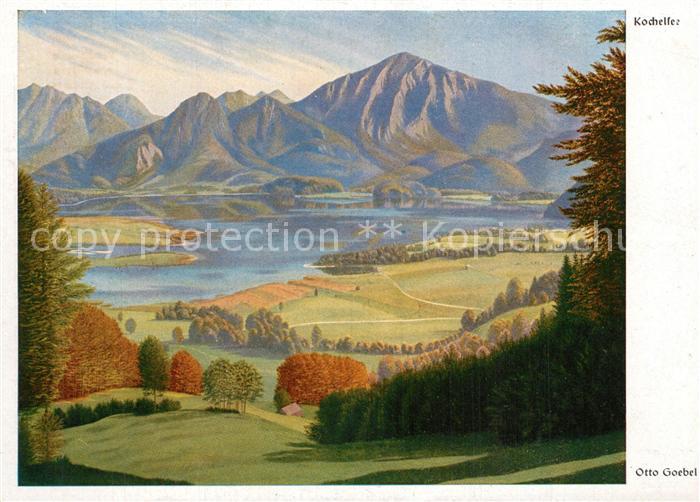Kuenstlerkarte Otto Goebel Sp?therbst am Kochelsee Verlag-Wiechmann-Nr. 8402