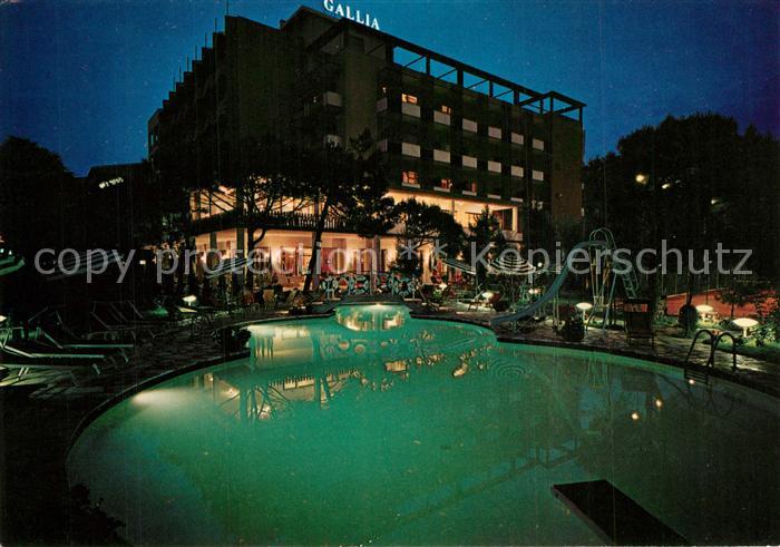 Milano Marittima Hotel Gallia Nachtaufnahme