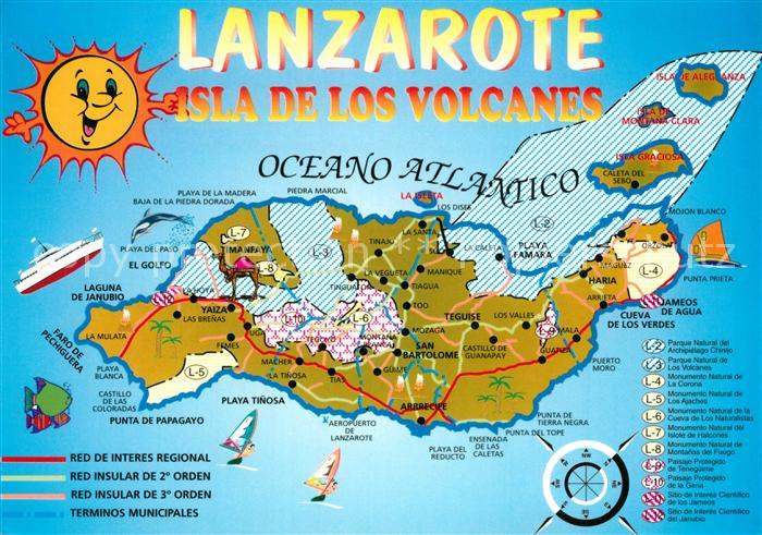 Lanzarote Kanarische Inseln Panoramakarte