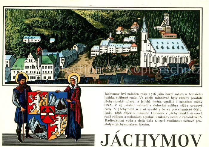 Jachymov Stadtpanorama Chronik