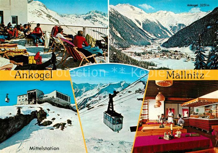Mallnitz Kaernten Ankogel Bergstation Restaurant Sonnenterrasse Kabinenbahn Alpe