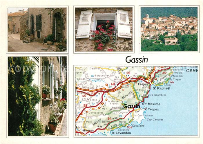 Gassin Ortsmotive Michelin Strassenkarte