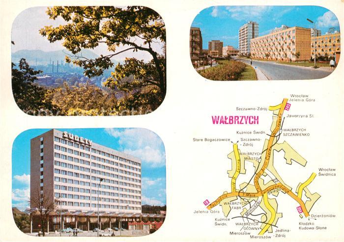 Walbrzych Waldenburg Widok ogolny Hotel Sudety Osiedle mieszkaniowe Piaskowa Gor