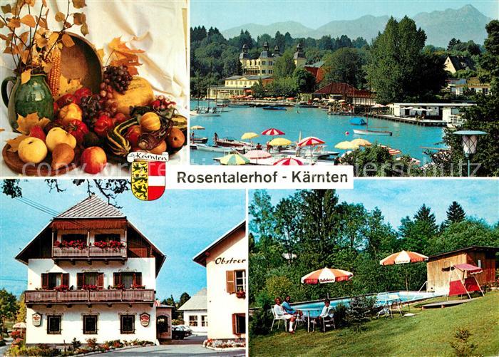Muehlbach Rosental Pension Rosentalerhof Swimming Pool Woerthersee Obstschalen A