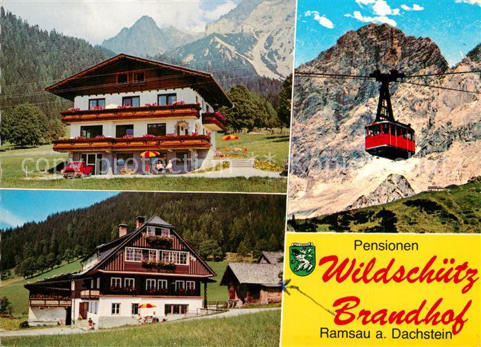 Ramsau Dachstein Steiermark Pensionen Wildschuetz und Brandhof Bergbahn Dachstei