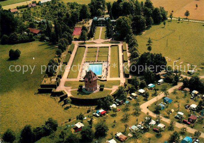 Moyaux Chateau Camping du Colombier vue aérien