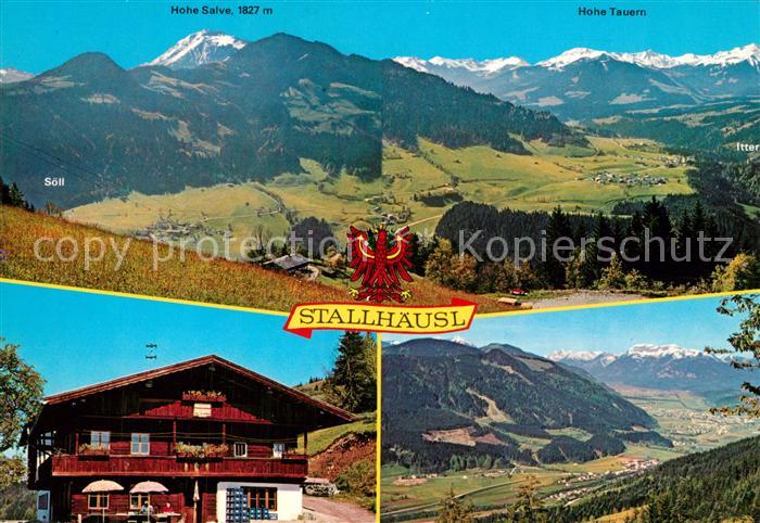 Soell Tirol Alpengasthof Stallhaeusl am Peisselberg Landschaftspanorama Hohe Sal