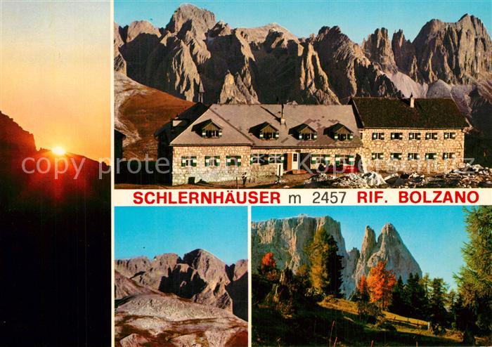Schlern Schlernhaeuser Rifugio Bolzano Dolomiten