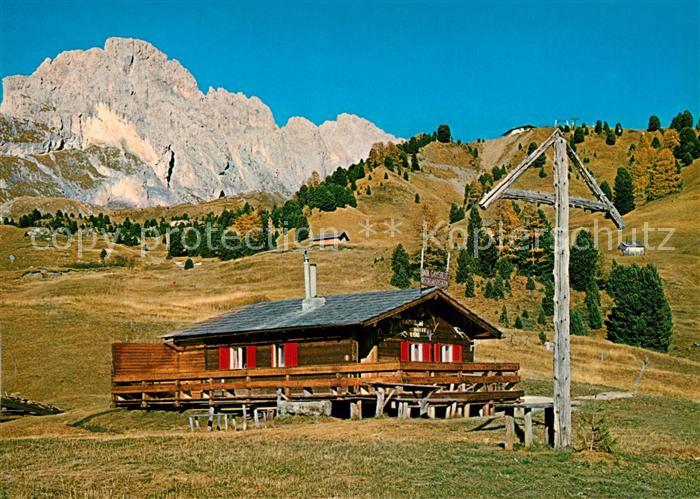 Santa Cristina Valgardena Baita Gamsblut Huette Aschgleralm Groedental Dolomiten