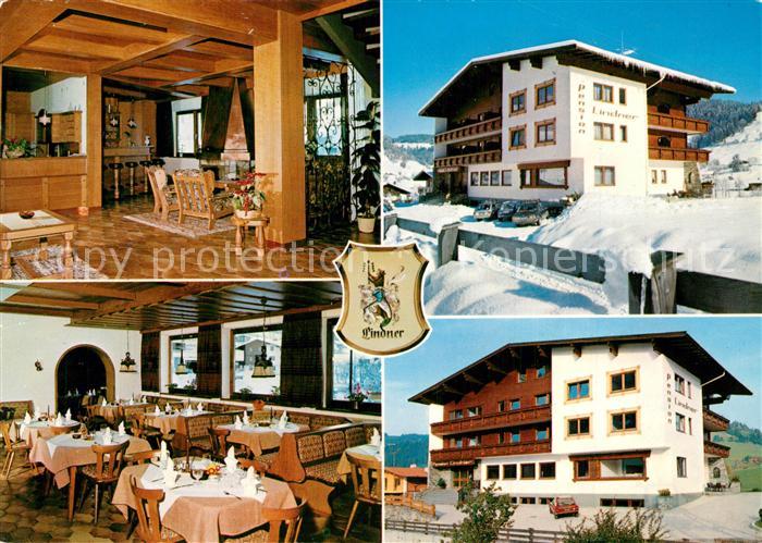 Niederau Wildschoenau Pension Lindner Restaurant im Sommer und im Winter
