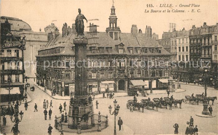 Lille Nord Grand Plae Bourse Colonne