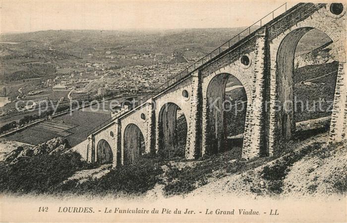 Lourdes Hautes Pyrenees Funiculaire du Pic du Jer Grand Viaduc