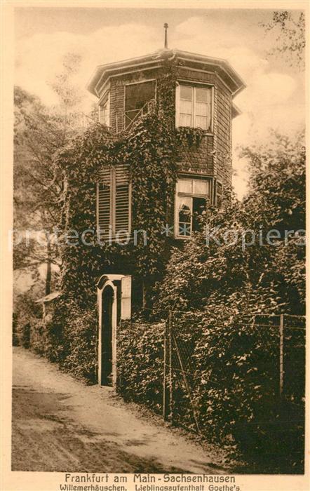 Sachsenhausen Frankfurt Willemerhaeuschen Lieblingsaufenthalt Goethe