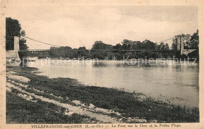 Villefranche-sur-Cher Pont sur le Cher Petite Plage
