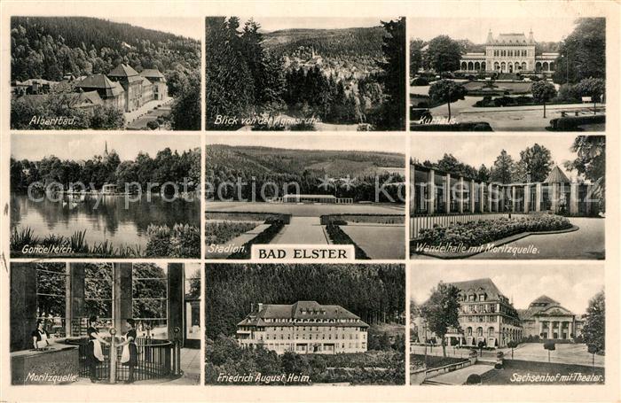 Bad Elster Albertbad Gondelteich Kurhaus Friedrich August Heim Theater