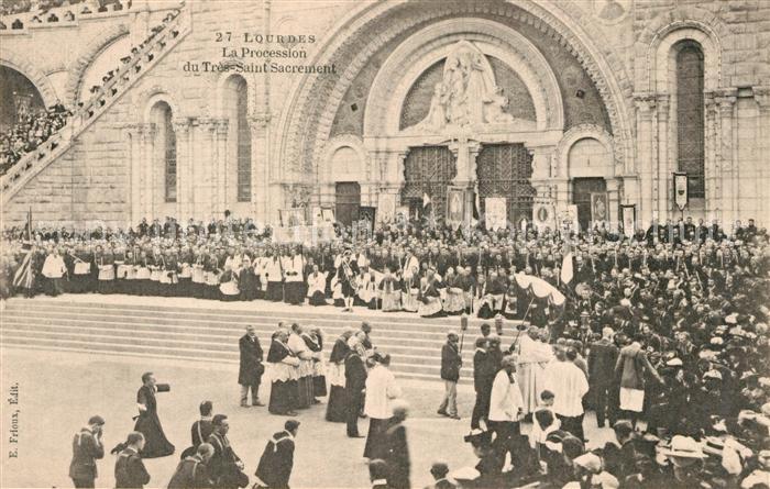 Lourdes Hautes Pyrenees Procession du Tres Saint Sacrement