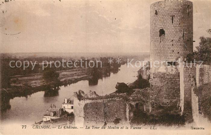 Chinon Indre et Loire Chateau Tour Moulin Vienne