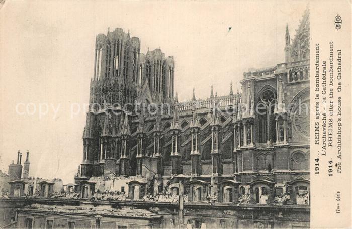 Reims Champagne Ardenne Bombardement Cathedrale