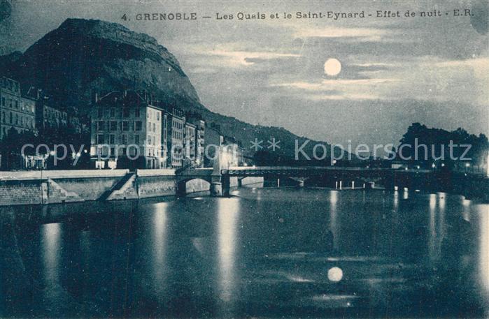Grenoble Quais Saint Eynard Effet de nuit Mondschein