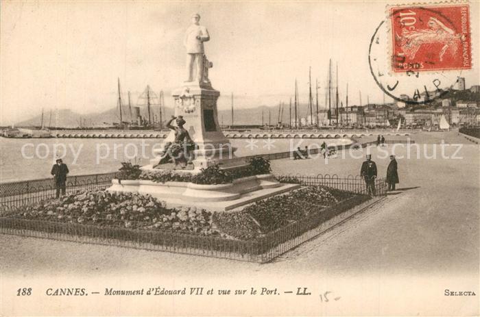 Cannes Alpes-Maritimes Monument d Edouard VII Port
