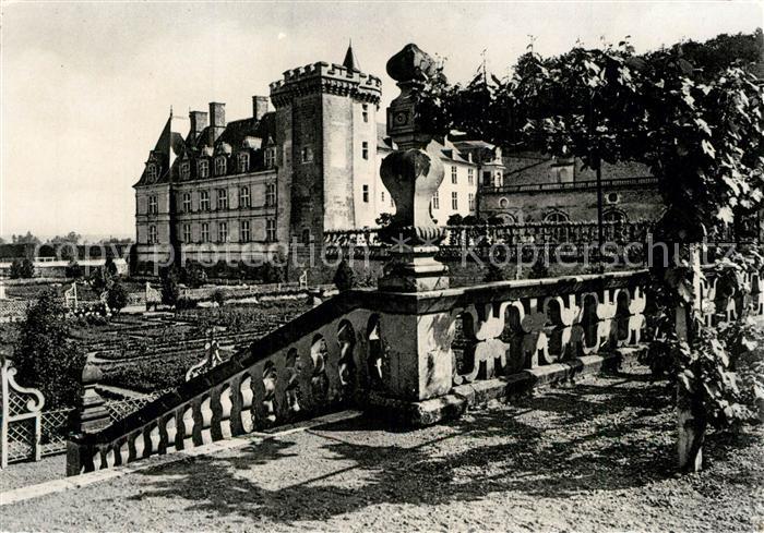 Villandry Vue sur le Chateau les Jardins