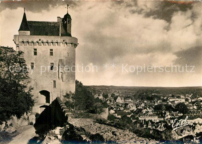 Chinon Indre et Loire Chateau Tour de l Horloge Ville