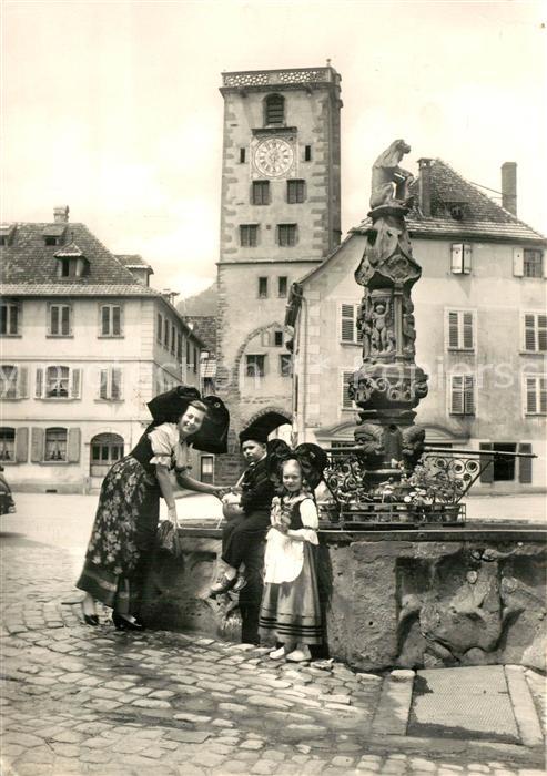 Ribeauville Haut Rhin Elsass Tour des Bouchers Fontaine aux Vins