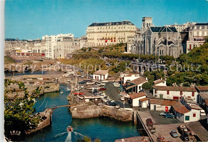 Biarritz Pyrenees Atlantiques Port des Pecheurs Eglise Sainte Eugenie