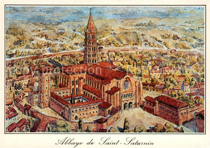Saint-Saturnin Puy-de-Dome Abbaye Kuenstlerkarte Musee du Vieux Toulouse