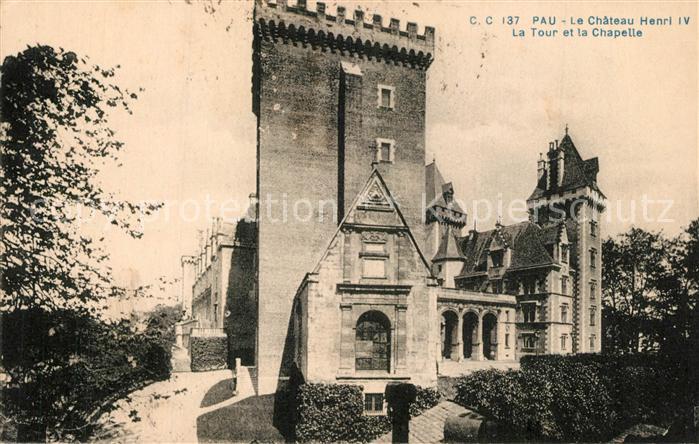Pau 64 Chateau Henri IV Tour Chapelle