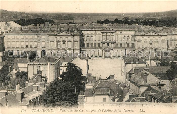 Compiegne Oise Panorama Chateau Eglise Saint Jacques