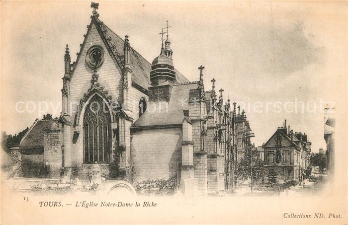 Tours Indre-et-Loire Eglise Notre Dame la Riche