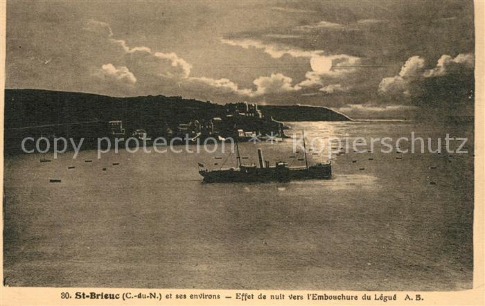 Saint-Brieuc Cotes-d Armor Embouchure de Legue Mondschein