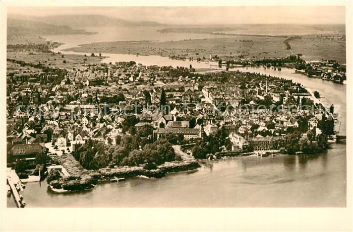 Konstanz Bodensee Fliegeraufnahme Rhein
