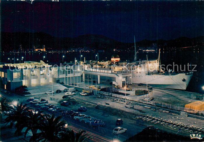 Ajaccio Port Gare Maritime Nachtaufnahme