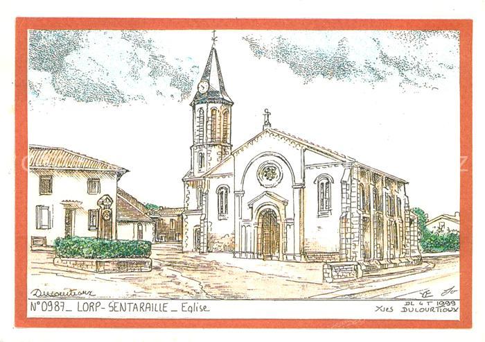 Lorp-Sentaraille Eglise Kuenstlerkarte