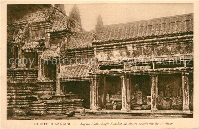 Angkor Kambodscha Ruines Angkor Vath angle sud est du clo