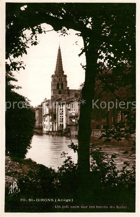 Saint-Girons Ariege Un joli coin sur les bords du Salat Eglise