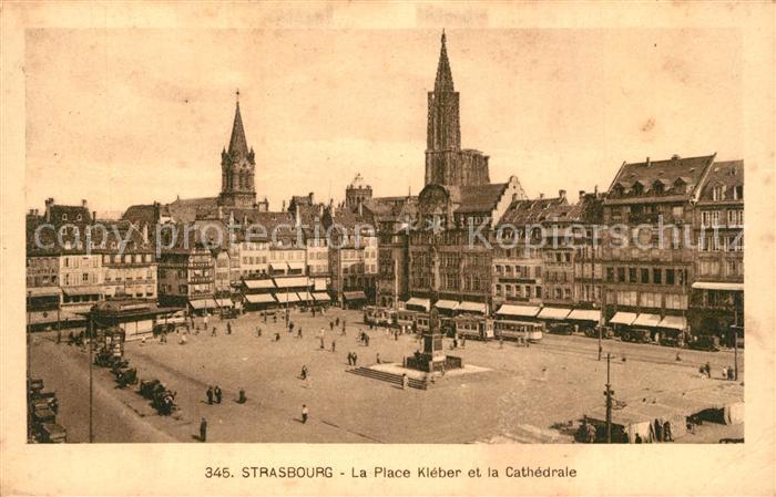 Strasbourg Alsace Place Kléber et la Cathedrale