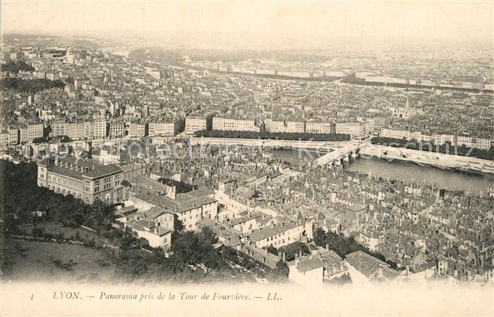 Lyon France Panorama pris de la Tour de Fourvière