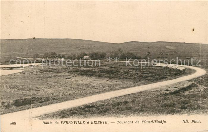 Ferryville Menzel-Bourguiba Route a Bizerte Tournant de l'Oued Tindja