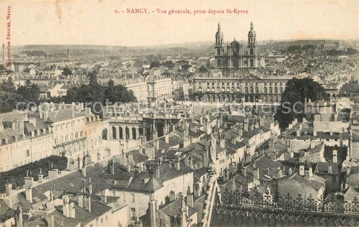 Nancy Lothringen Vue Generale prise depuis Basilique Saint Epvre